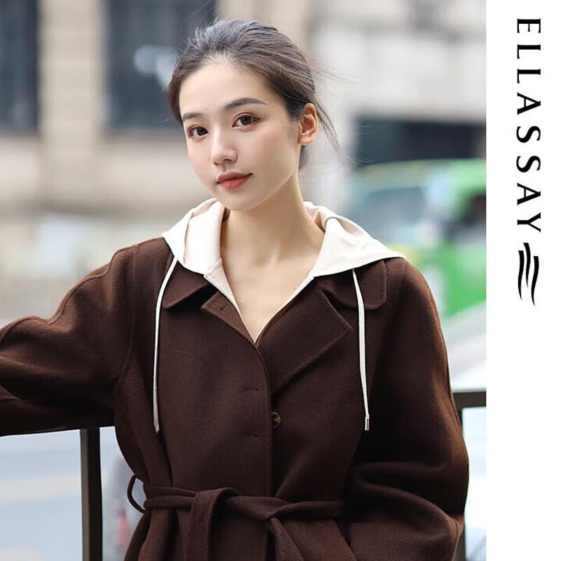 ELLASSAY Premium Pure Wool Double-faced Coat