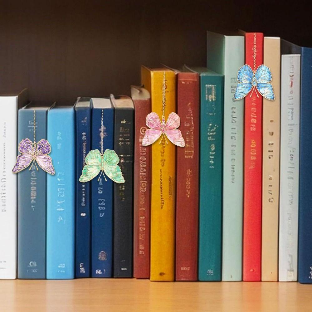 Separator Pages Metal Butterfly Bookmark Bronzing Pagination Mark  Readers