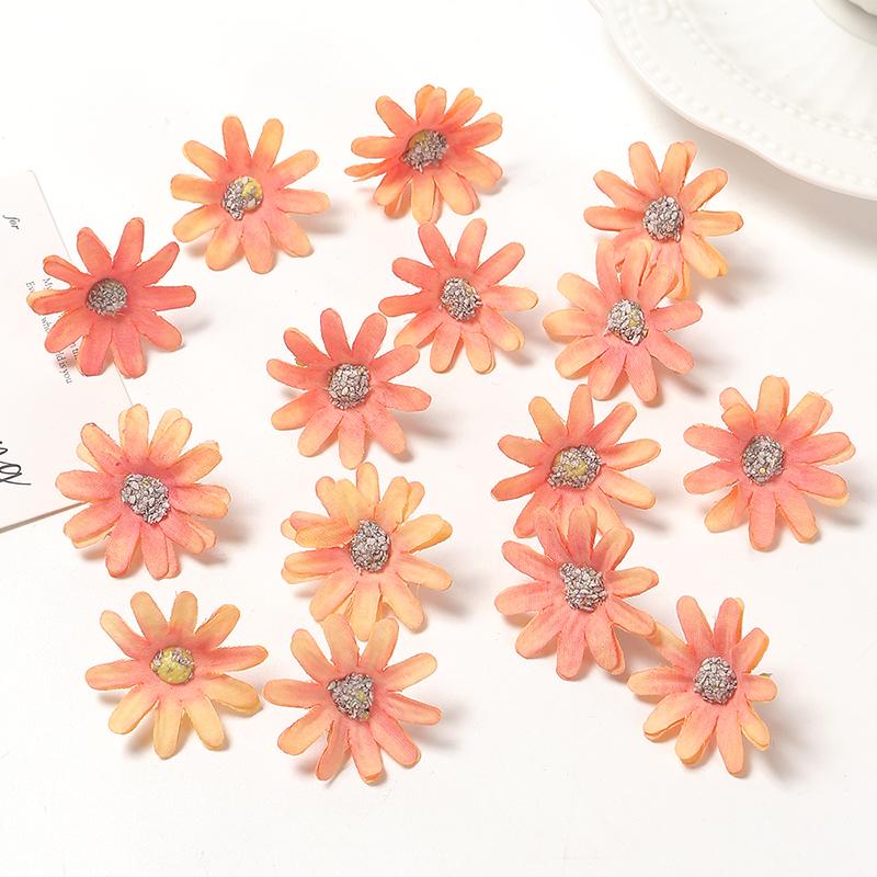 

30/50Pieces 3cm Silk Rose Artificial Flowers Heads Fake Flowers for Home Decor Room Wedding Decoration DIY Garland Accessories 30Pieces оранжевый