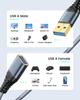 3M USB Extension ANDTOBO USB Type A Extender Data Transfer Compatible with USB Flash Hard Cable, 3.0 Male-to-Female Cable, High-Speed 5Gbps, Gamepads,