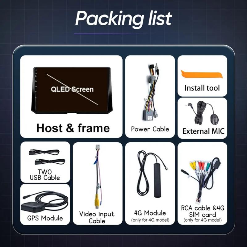 Android Car For Toyota Corolla 2019 - 2020 Car Radio Autoradio Multimedia Head Unit Player Navigation GPS 4G Wifi BT No 2din DVD