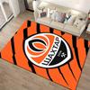 Orange and Black Logo Rug Design Non-slip Rug Suitable for Living Room and Bedroom Sofas.