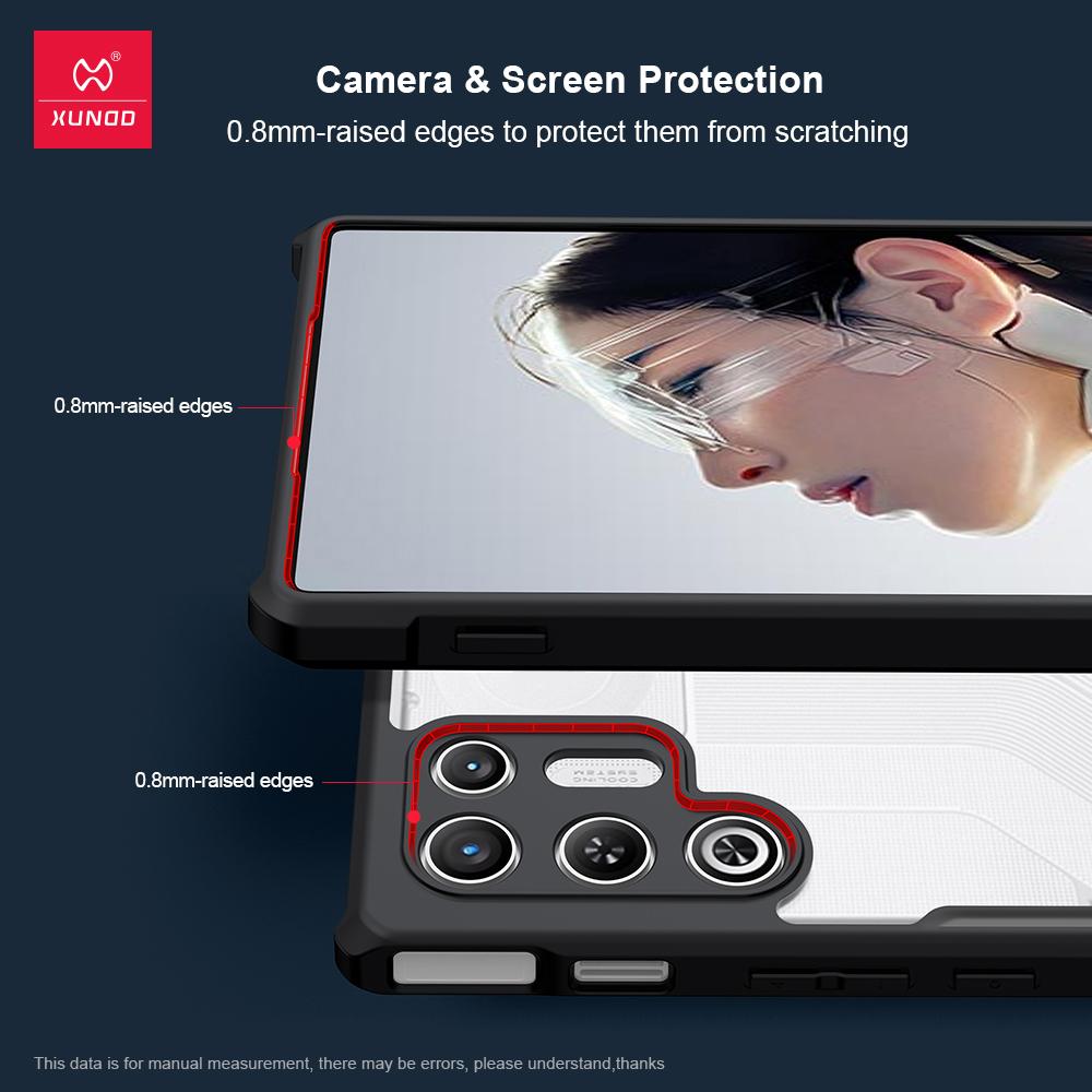 Xundd Pouzdro pro ZTE Nubia RedMagic 11 Air Red Magic 11 Air Ochrana fotoaparátu Airbag Protipádový kryt Akrylová a TPU zadní kryt telefonu