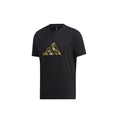 Camo Print Logo T-Shirt Men Tops Black GP0851