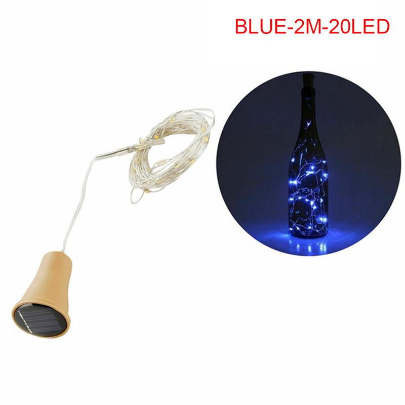 Solar Energy Wine Bottle Lights Led Strings Copper Wire Home Party Decoration
