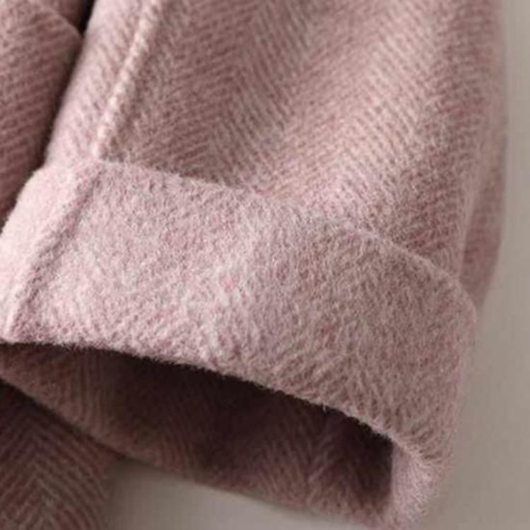 Women Winter Overcoat Woolen Coat Double Breasted Mid Length Formal Business Jacket Turn Down Collar OL Commuting Solid Color Thick Outerwear
