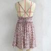 Blumendruck Damen Spaghetti-Träger A-Linien-Kleid Ärmellos Hohe Taille Über Knie Sommer Frühling S-XL