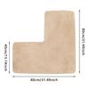 Bathroom Absorbent Foot Mat Shower Room L-Shaped Furry Flannel Bathroom Floor Mat Thick Nonslip Bathroom Mat Toilet Entrance Mat