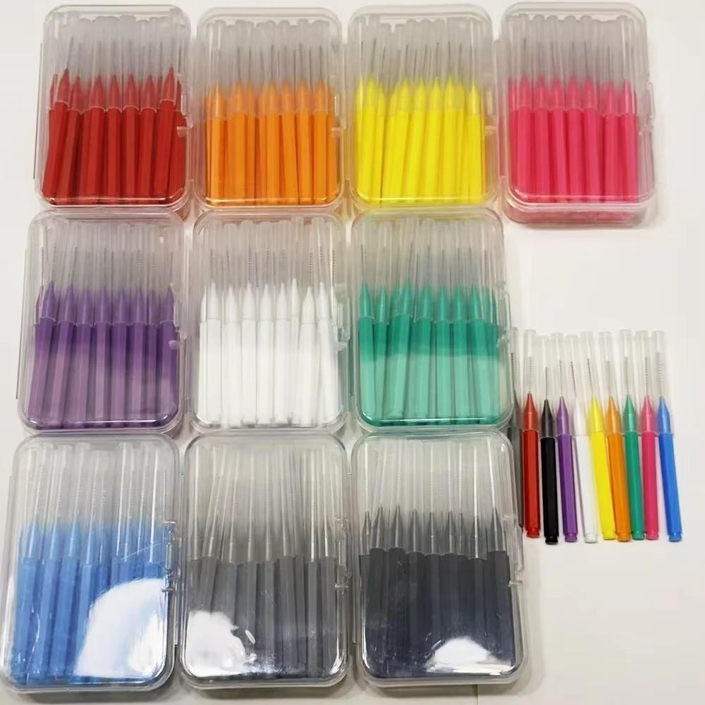 30Pcs Soft Micro Braces Brush Bendable Teeth Cleaning Tools Orthodontic Braces Cleaner Brush  Travel