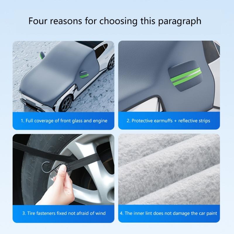 Car Windshield Cover Ice Shielding Blanket Vehicle Windscreen Protector Winter Snow Protector Simple Installation