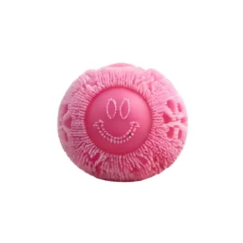 

Fun Round Plush Toy Ball Series Cute Soft Non-Sticky Portable Squeeze Stress Relief Toy for Office Adults Kids Creative Gift розовый