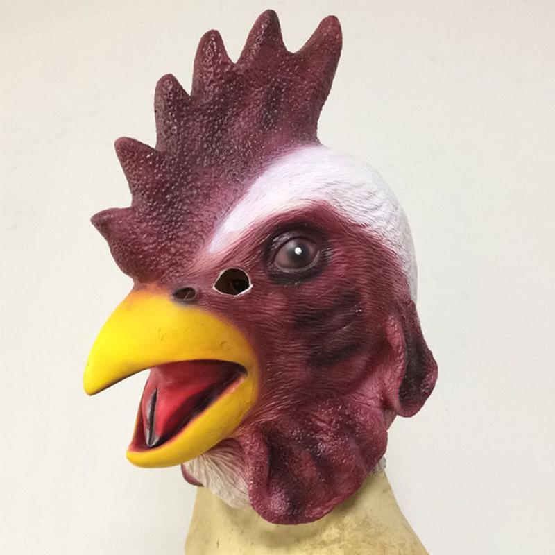 Funny rooster mask Halloween Party Latex Turkey Mask Live Animal Headgear