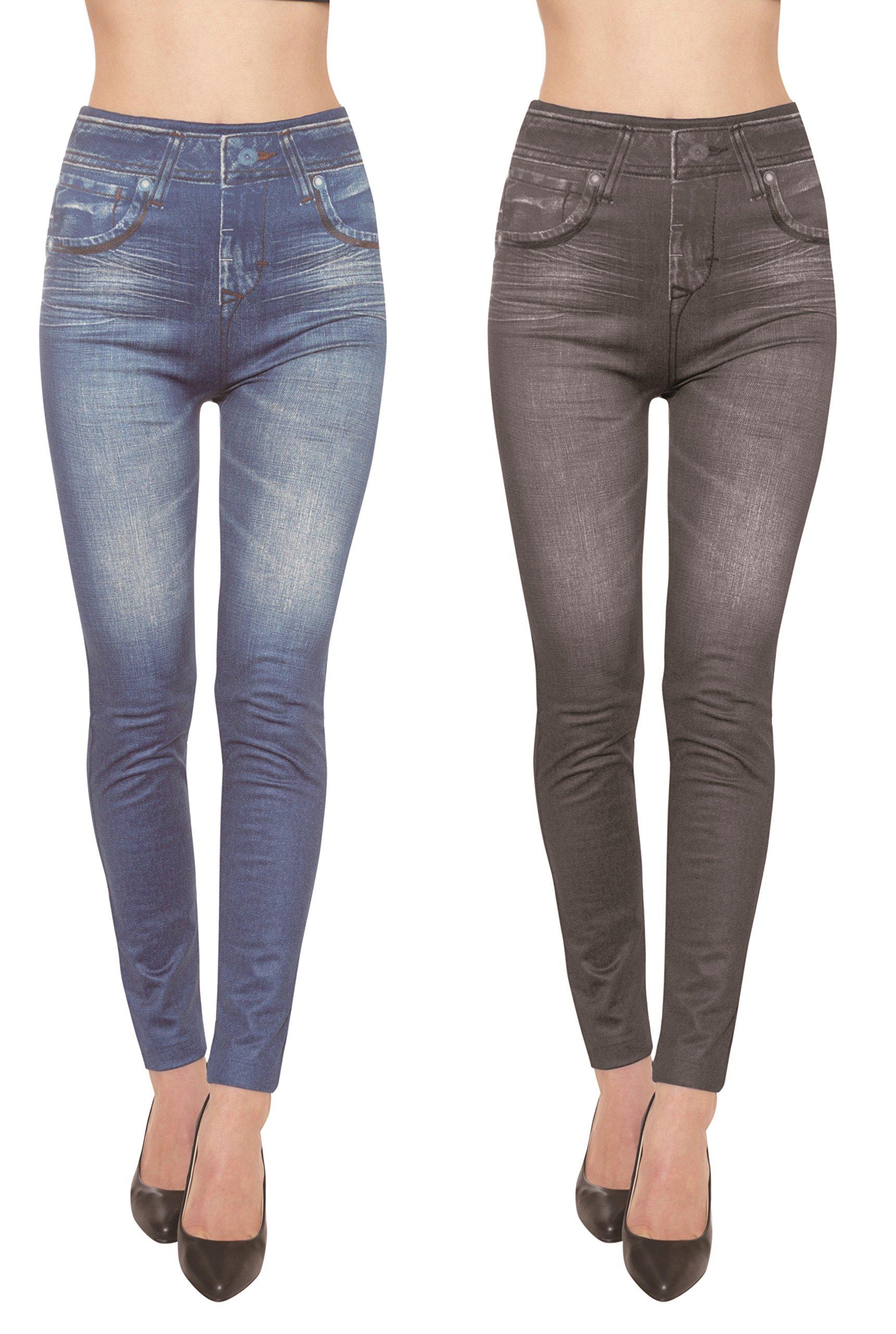 

Комплект из двух джинсов Core shape, подкладка Boa, черный/синий, 3L-4L