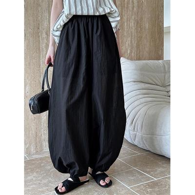 Oversized Spring Summer Elegant Fashion Women Lantern Pants Casual Loose Breathable Cotton Wide Leg Pants Women Clothing