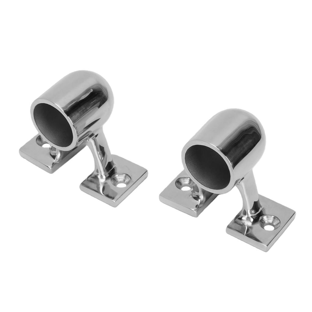 2pcs Boat Hand Rail Fitting 1in OD Tube 90 Degree End Stanchion Marine Railing Support Bracket Hardware