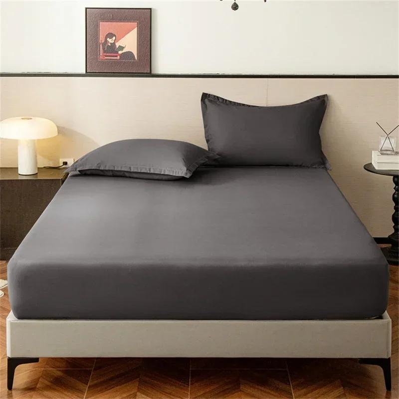 

High Quality Fitted Sheet 90/180/150x200 Cm Mattress Cover Elastic Band Bed Sheet Queen King Size No Pillowcases Included 90x200cm