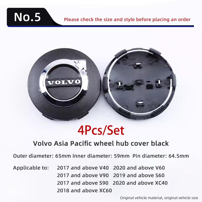 4Pcs Original Car Wheel Center Cap Emblem Hub Cover For Volvo XC90 V90 V60 XC60 V40 S80 S60 S90 C40 XC40 V70 XC70 C30 C70 EX90