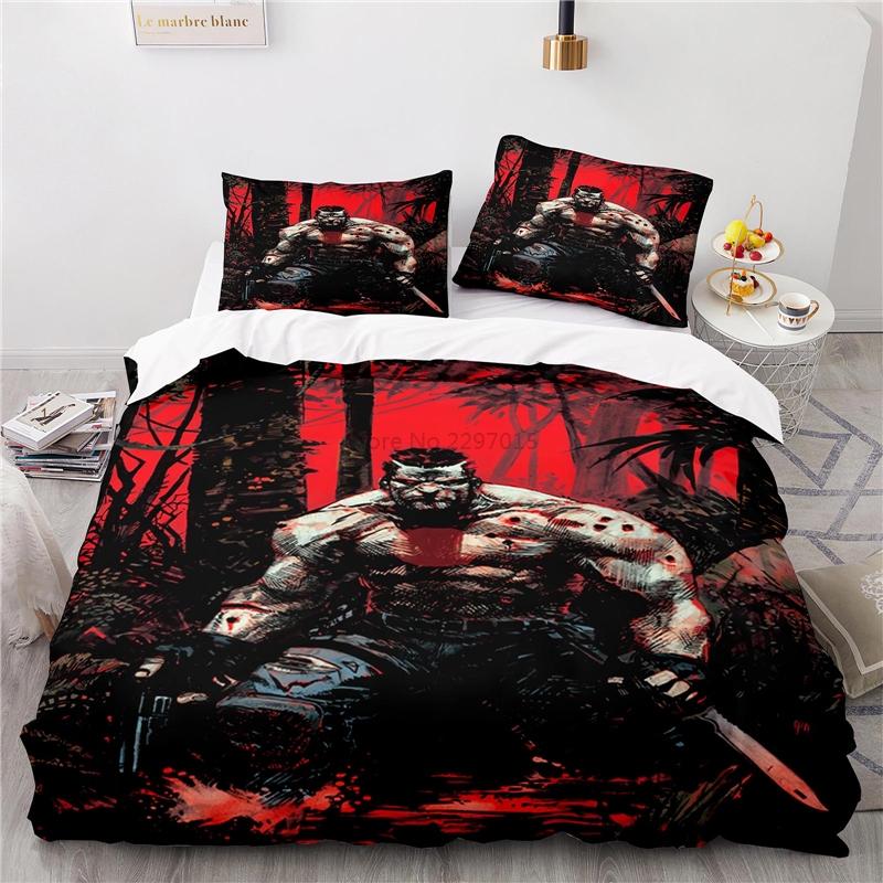 Nová 3D sada povlaku na přikrývku se vzorem BloodShot s povlaky na polštáře Ložní sada Jednolůžko Dvoulůžko Twin Full Queen King Size pro dekoraci ložnice
