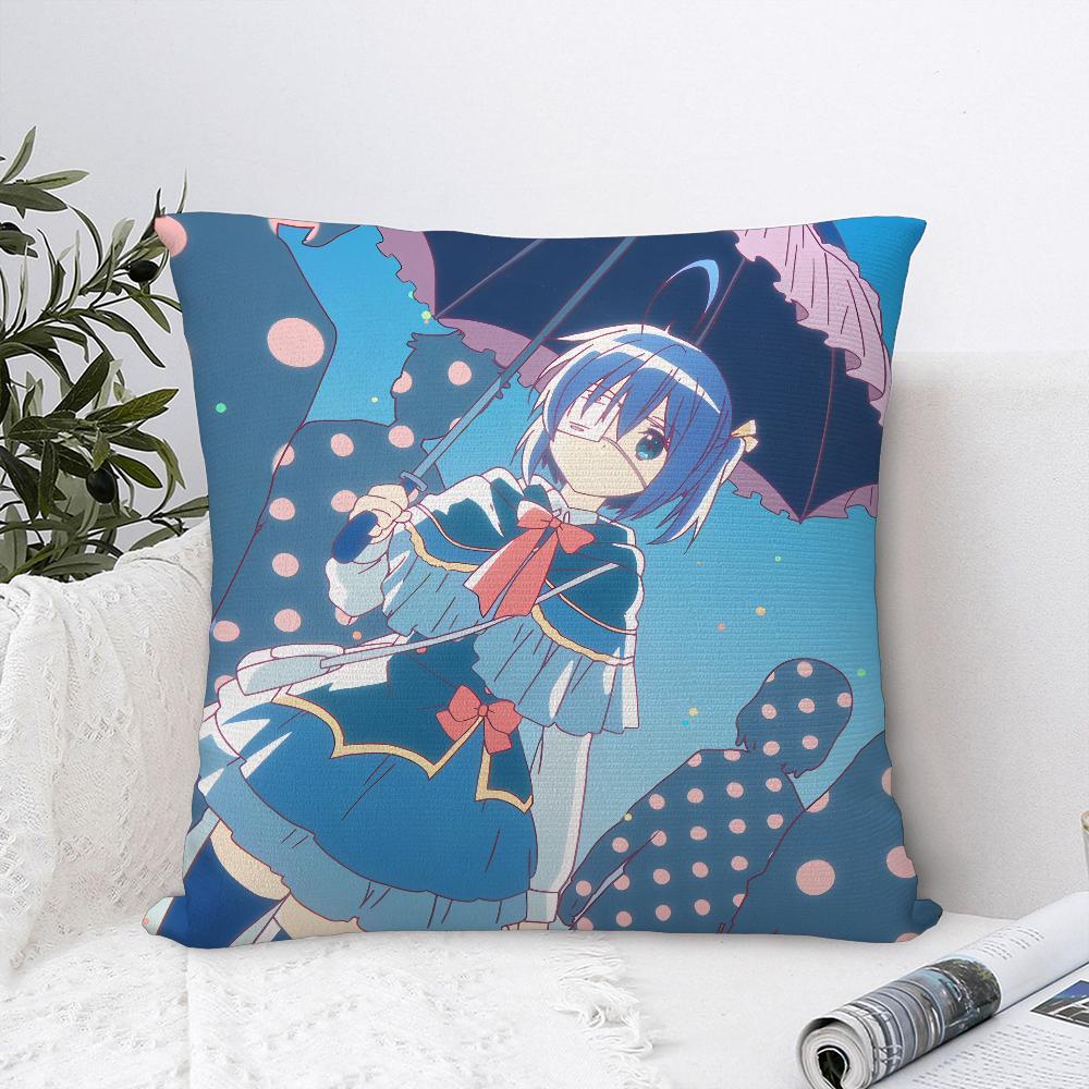 Anime T-Takanashi Rikka Pillow Case Sofa Decorative Home Double-sided Print Plush Square Throw Pillow Covers Cushion Decor Cover