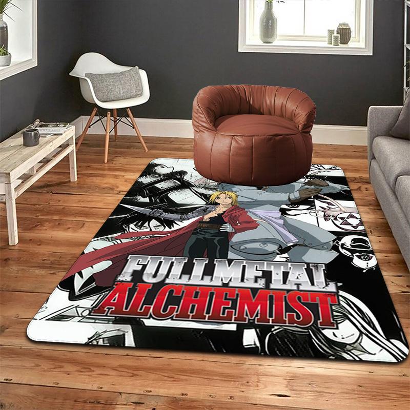 Fullmetal Alchemist Rug Floor Mat for Living Room or Bedroom Soft and Comfortable Carpet a Gift for Birthday and Holiday.SFF0917267