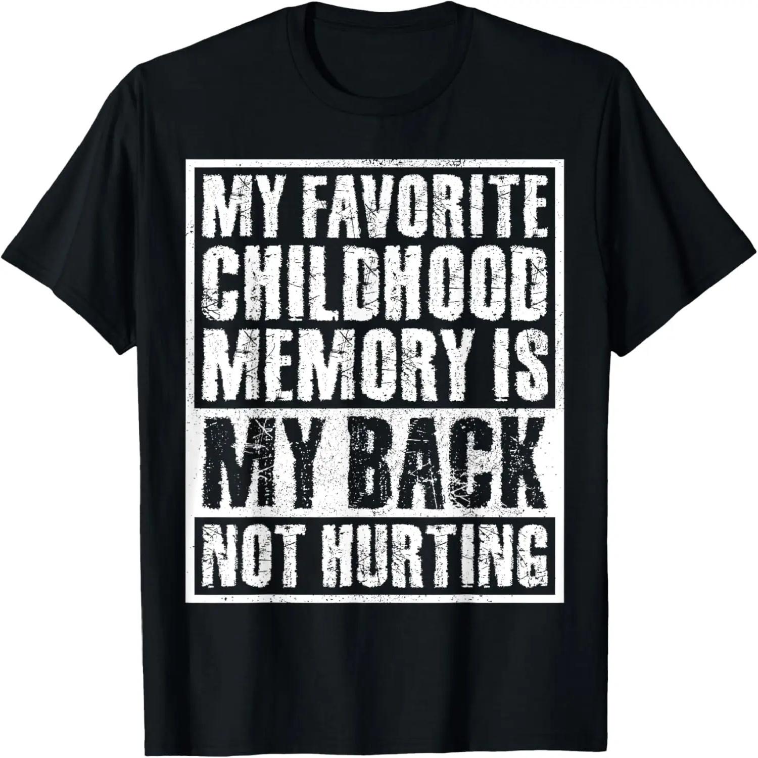 Sarcastic Old Man Old Woman My Back Not Hurting Retro Funny T-Shirt S чёрный