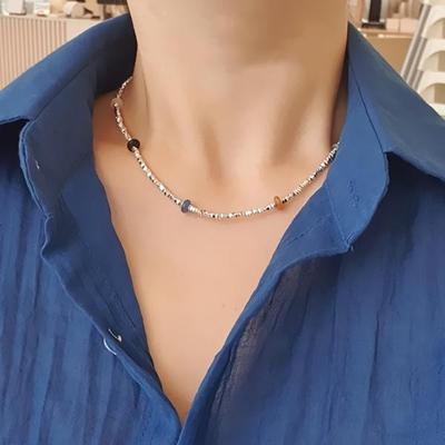 Damen Mehrfachkugel Silber Halskette (Schlichte Silberkette)