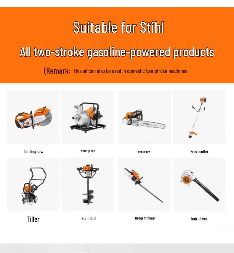 STIHL 2T Engine Oil for Blowers, Chainsaws & Hedge Trimmers, 50:1 Mix