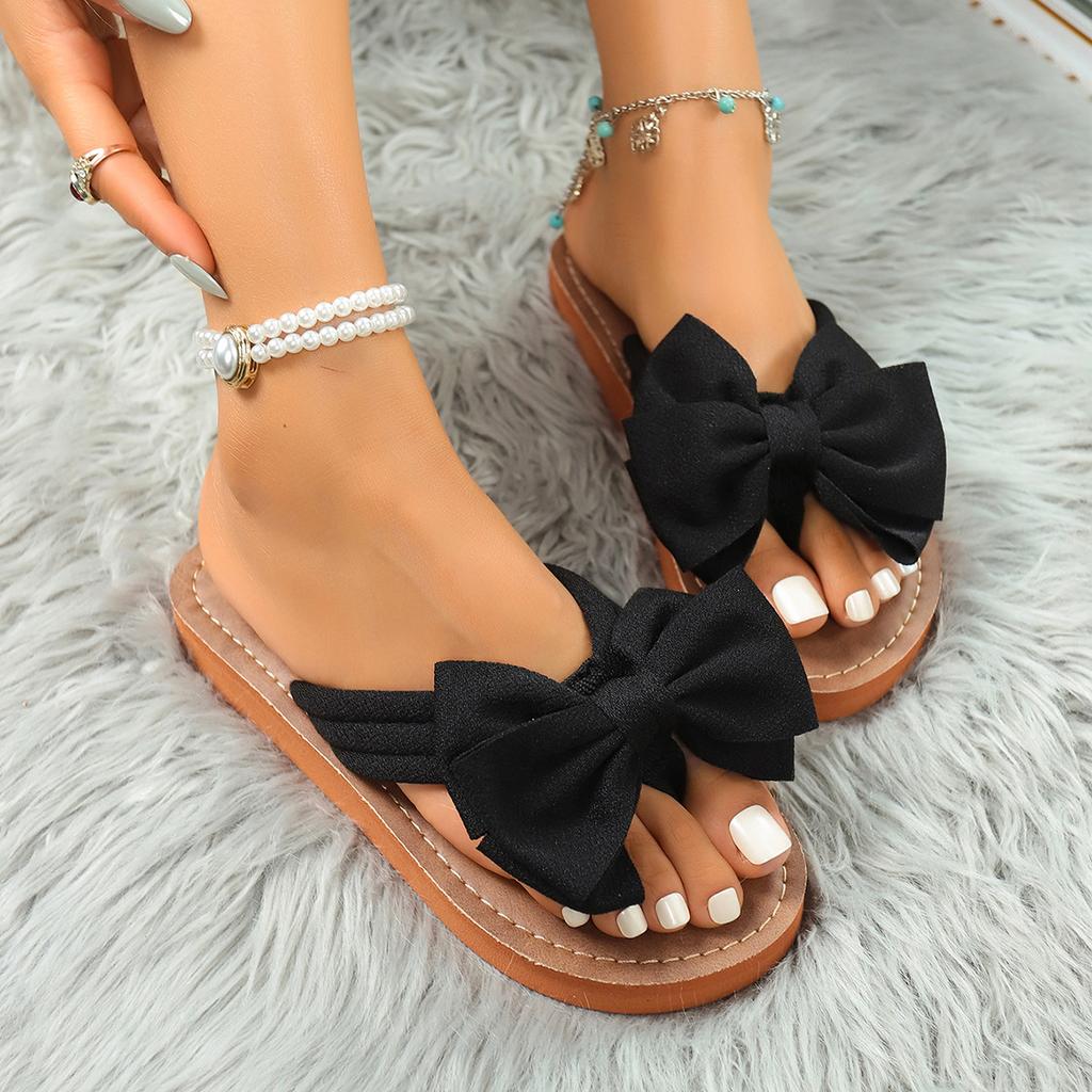 Summer New Style Beach Slippers, Bow-shaped Outdoor Women's Slippers