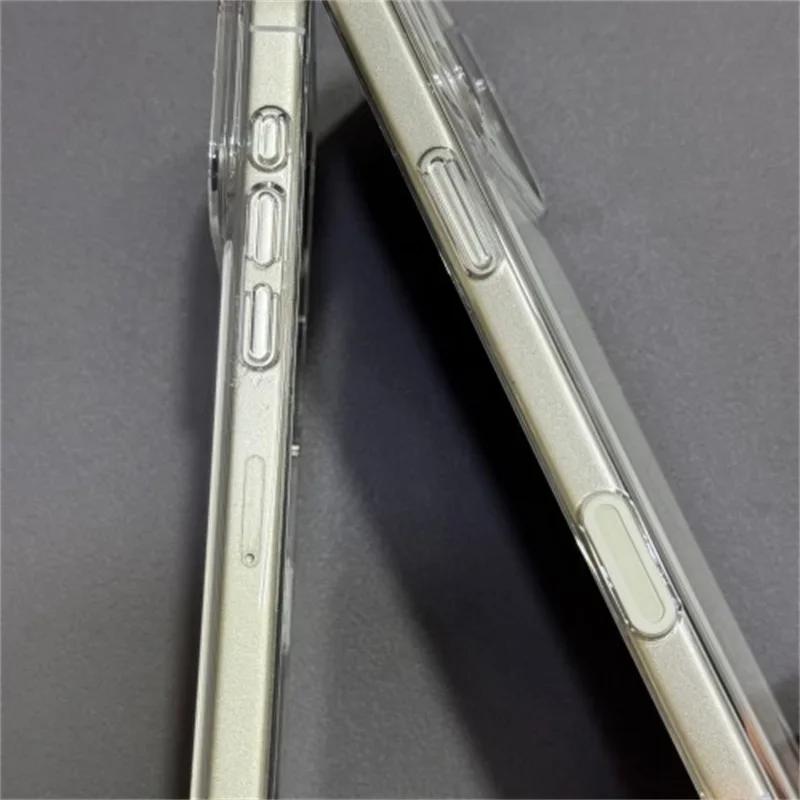 Pro iPhone 17 Pro 17 Pro Max HD Průhledný Polozabalený Kryt na Telefon s Ochrannou Dotykovou Tlačítka Fotoaparátu S Magnetickou Animací Nárazuvzdorný Kryt na Telefon