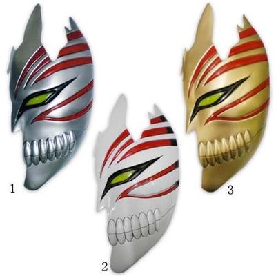 Halloween Anime Cosplay Horor Shinigami Poloviční obličejová maska Kurosaki Ichigo Poloviční falešná maska Shinigami Rekvizity