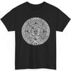Detailed Aztec Calendar T Shirt Mayan Sun Stone Mexican Heritage Tribal Art Gift