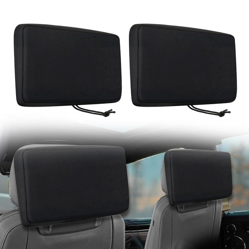 2x Neoprene Rear Entertainment Screen Protector Cover For Cadillac Escalade 2015–2025