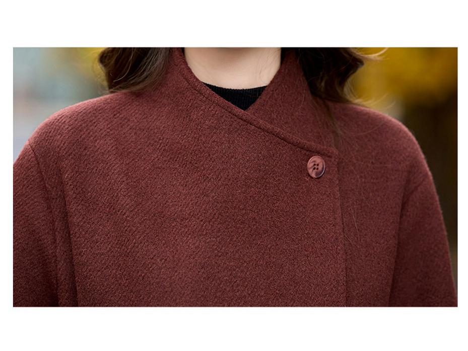 Women's Woolen Lapel Coat - Extra Long, Cotton-Padded Warmth for Autumn & Winter (HR1020)