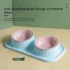 Ceramic Double Pet Bowl Anti-tip Pet Feeding Bowl Dog Bowl Double Pet Feeding Bowl Set  Indoor