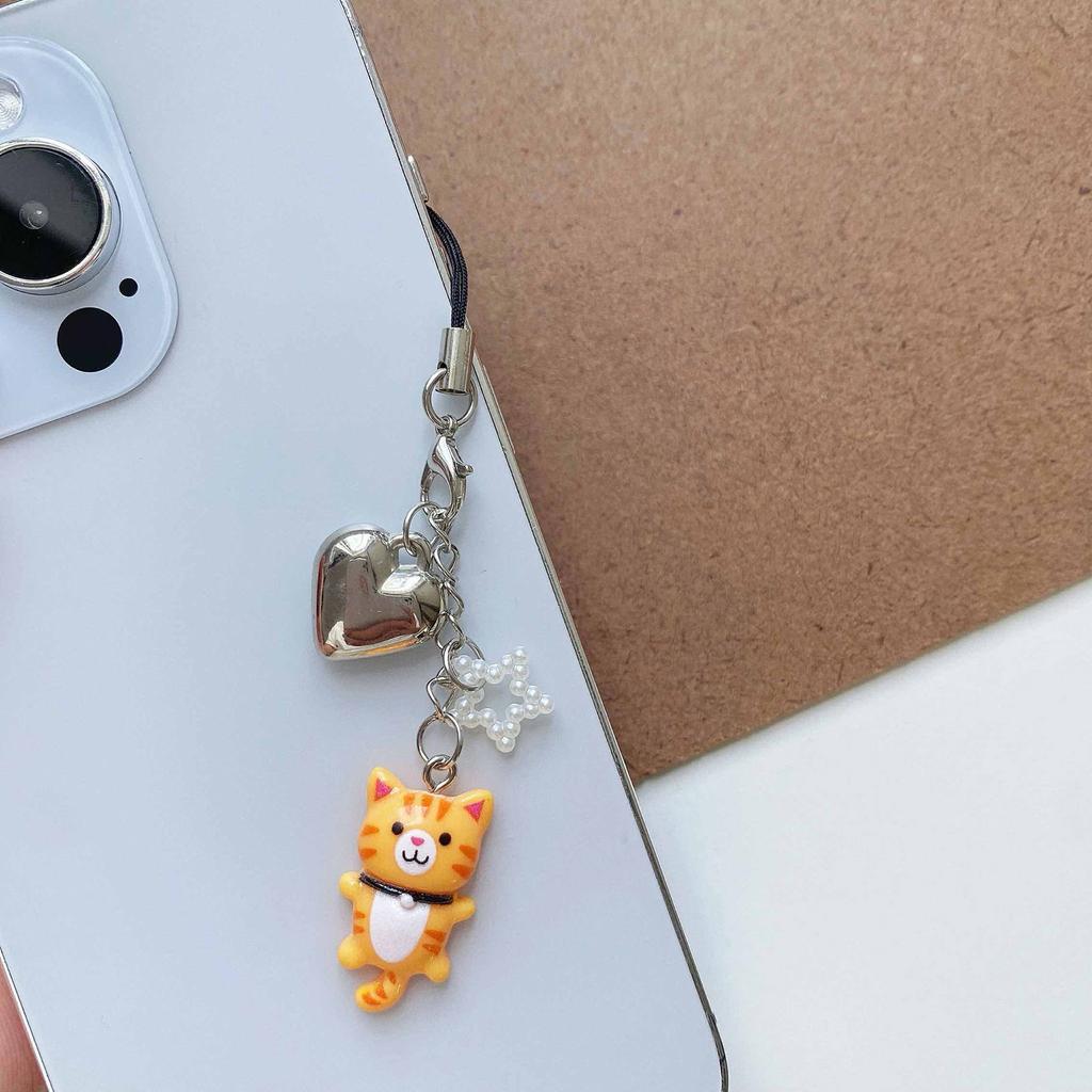 Praktischer handgefertigter Perlenanhänger Katze Vielseitiger Handy-Anhänger Tragbar für Stil-Upgrades Tägliche Nutzung