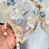 Traditioneller chinesischer Stil Perlenquasten Organza Falscher Kragen Bestickte Blume Yunjian Kleine Wolke Schulterschal Wickeltuch