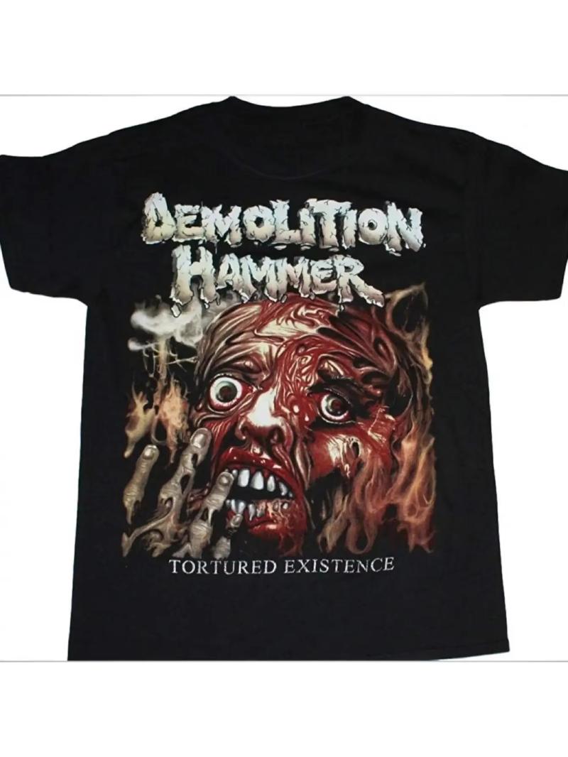 Black Tshirt with Smash Hammer logo and song title mens retro Smash Hammer album Tshirt pattern Tshirt S