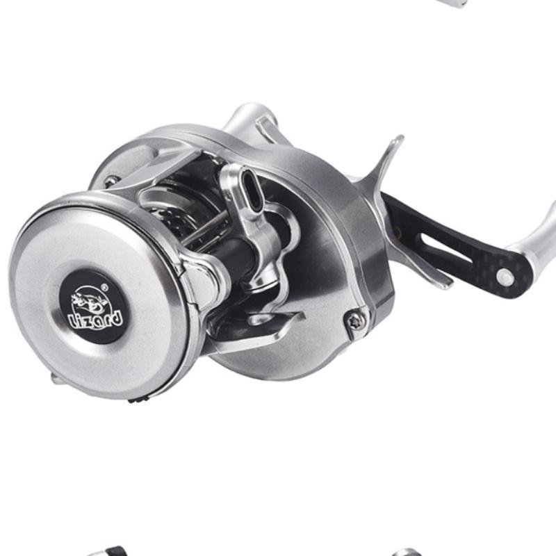 Portable Fishing Mirco Drum Baitcaster Reel with Weighs 118g 7.6:1 Speed Ratio Carbon Body Shallow Spool Baitcasting Reel Magnetic Brake Lure Wheel