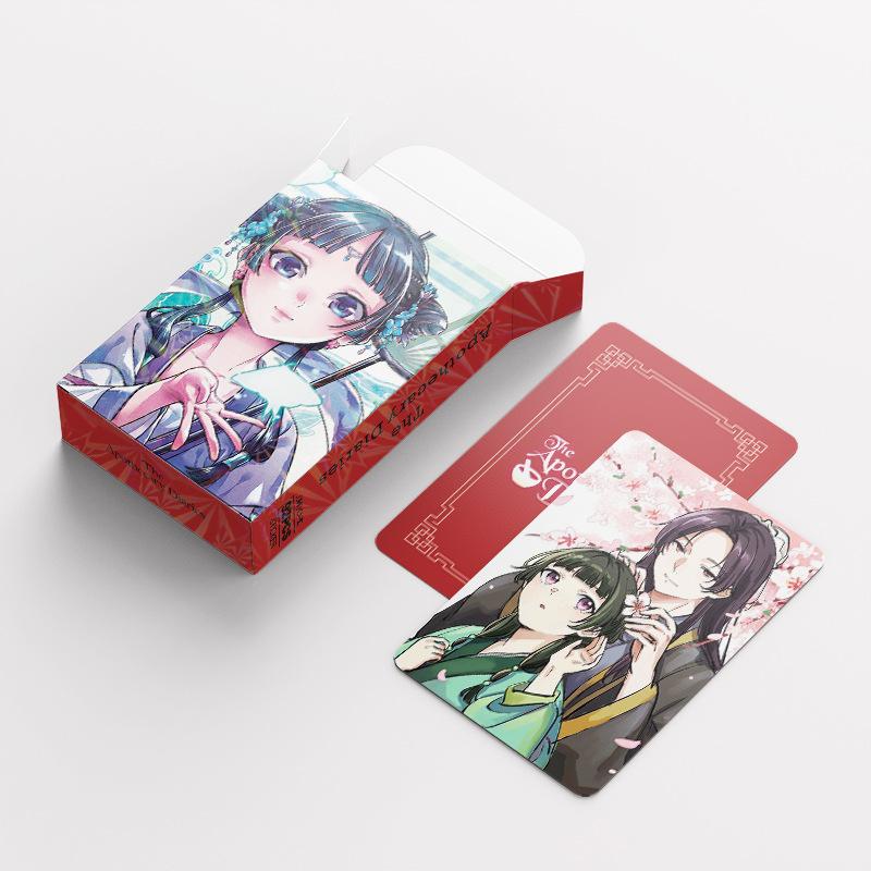 Anime Laser Lomo Cards Cartoon Character Holographic Photocard Kawaii Stationery Gift