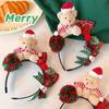 Bear Children Headwear Fluffy Plush Bow Hair Accessories Cute Christmas Headband  Christmas Gifts