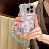 Candy color hanging chain wavy case for iPhone16Pro max mobile phone case Apple 17 soft case 14/13