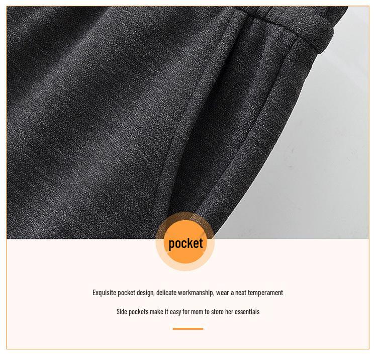 Autumn/Winter Warm Velvet Casual Pants for Women Aged 45-65