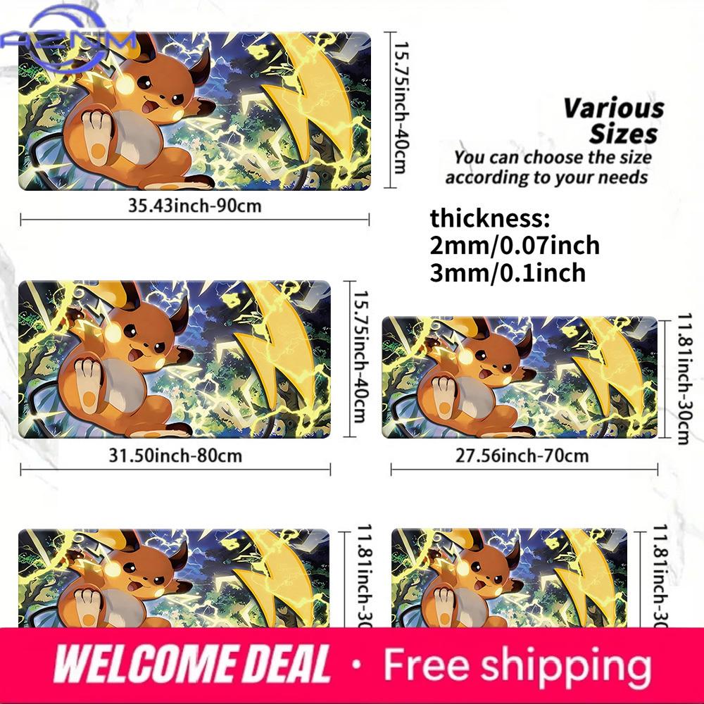 Raichu Electric Shock Pokmon Gaming Mouse Pad 30x80x0.2cm
