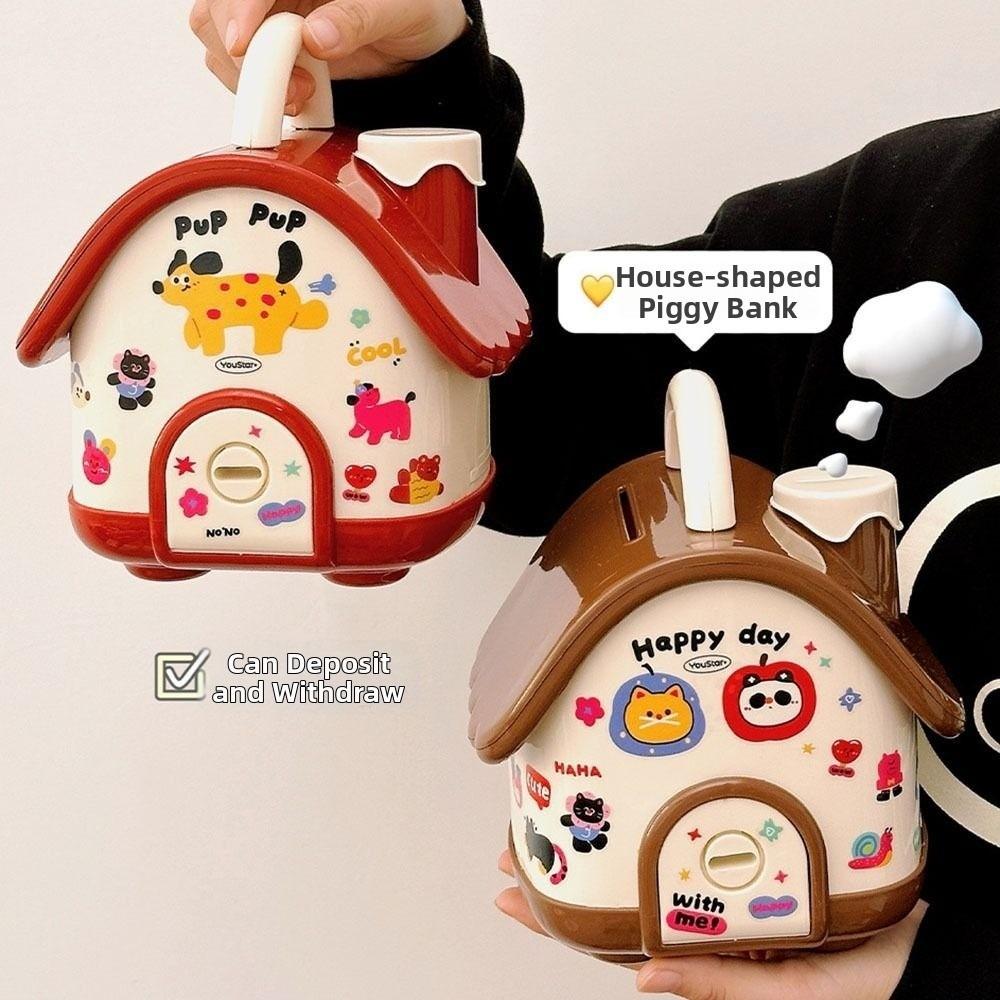 Cute Money Saving Box Cottage Shaped Savings Piggy Bank House Shaped Piggy Bank Home Decoration