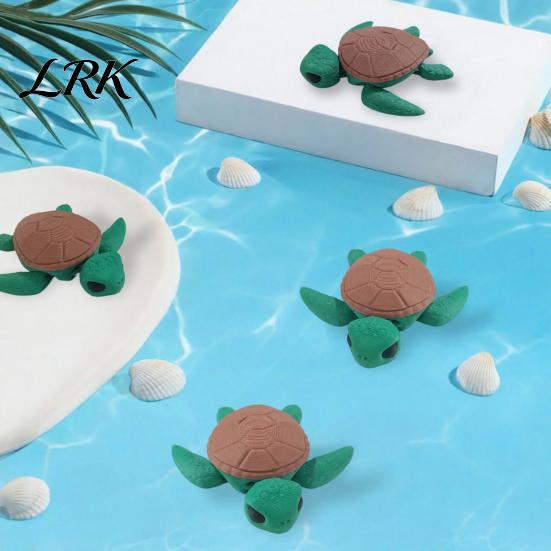Animal Stress Relief Toy 3D Printed Turtle Ornament, Tiny Figurine with Movable Joints, Cute Mini Fidget for Kids Adults Desk Accessory Interactive