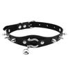 Collana girocollo nera borchiata Rivetto Borchia Punk Rock Campanellino Ecopelle Gotico Collare Donna Chocker Ragazze Harajuku Costume Gioiello Gotico