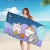 Kawaii M-Molangs Microfiber Beach Towel Absorbent Quick Dry Soft Yoga Swimming Resort Mountain Climbing Towel