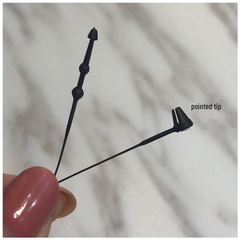 Pointed Round Head Plastic Threading Needle with Mother-Child Buckle for Apparel and Jewelry Tags