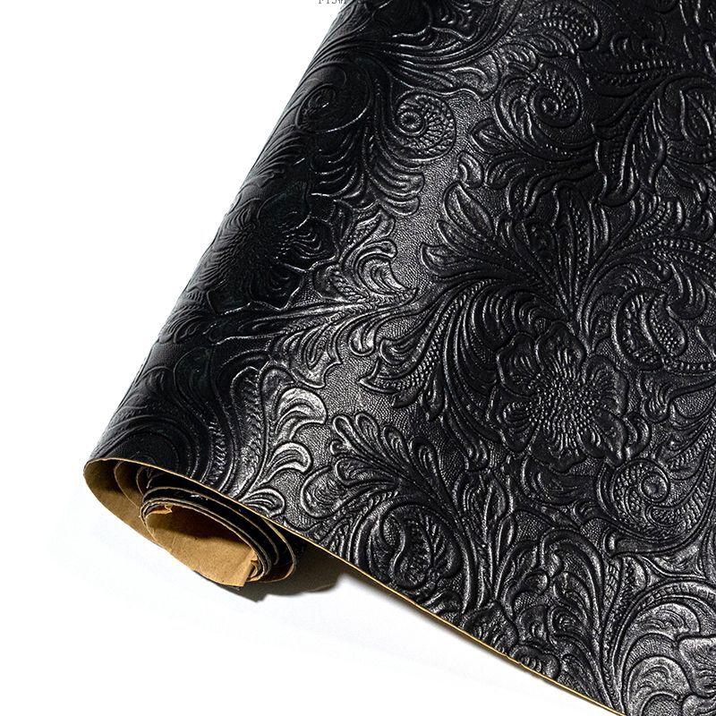 50x138CM Pteris Pattern Wallpaper Self-Adhesive Leather Repair Subsidy Handmade DIY Bedside Sofa Car Interior Repair Sticker