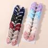 2PCS Sweet Pearl Bow Hairpin Solid Ribbon Double Bowknot Hair Clip Korean Lovely Hairpins for Kids Girls Headwear Accessories